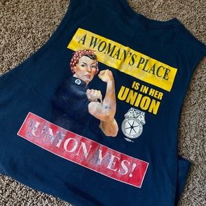 Over sized cut off T shirt